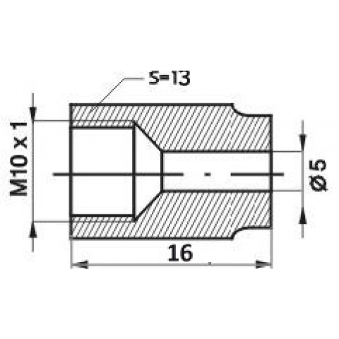 Brake line fitting WP 5100108S - Image 2