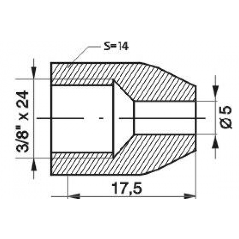 Brake line fitting WP 5100110 - Image 2
