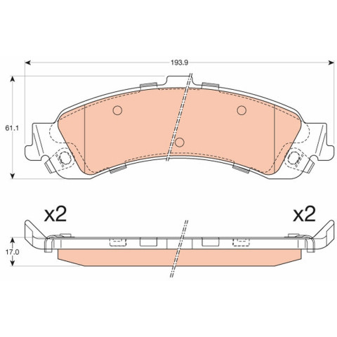 Brake Pad Set, disc brake TRW GDB4454