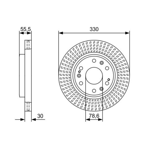 Brake Disc BOSCH 0 986 479 W30